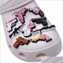 Schoen Onderdelen Accessoires Klomp Schoen 100 Stuks Guns Klomp Charms Decoratie Gesp Charm Accessoires Pins Knoppen Drop Levering Schoenen Dhafc