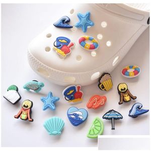 Piezas de zapatos Accesorios Dibujos animados lindo Pvc Encantos Zapatos Hebillas Figura de acción Pulseras de ajuste Clog Jibz Gardenshoe Muñequera Serie de niños al azar