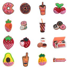 Schoen Onderdelen Accessoires Donut Bedels Voor Jongens Kinderen Tieners Meisjes Pvc Klomp Pins Cute Pack Decoratie Slides Sandalen Armband Polsband Drop Del