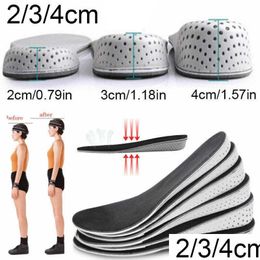 Piezas de zapatos Accesorios Eva Espuma de memoria Aumento de altura Plantillas de elevador Almohadillas Estera de pie de suela Inner Mas Heel Lift Insert Cojín Invi Dhwu8