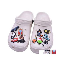 Schoenonderdelen accessoires snelle levering Halloween Croc Charms PVC Cartoon schoenen Decoraties voor armband polsbandje Kid Geschenkdruppel Dhjmj