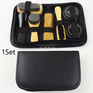 Pièces de chaussures Accessoires Fête des pères Bottes avec étui Brosses de soin Ménage Portable Voyage Éponge Anniversaire Baskets Kit de polissage Outil de nettoyage 230804