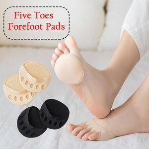 Schoenonderdelen Accessoires Vijf tenen voorvoetpads voor vrouwen Hoge hakken Half Insolessilicone Honeycomb Insoles Gel Breathable Cushion 230817