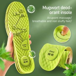 Pièces de chaussures Accessoires Semelle intérieure d'acupression du pied Hommes Femmes Coussin de sport respirant doux Inserts Déodorant absorbant la transpiration Semelle orthopédique 230823