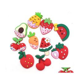 Schoenonderdelen accessoires fruit eten avocado decoraties charm buckle jibitz voor croc charms klomp polsbandknopen drop levering schoen dhsne