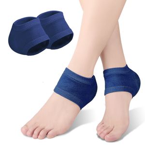 Pièces de chaussures Accessoires Gel Silicone Talon Protecteur Manches Coussinets Tasses Fasciite Plantaire Soutien Pieds Soins Peau Réparation Coussin Halfyard Chaussettes 230921