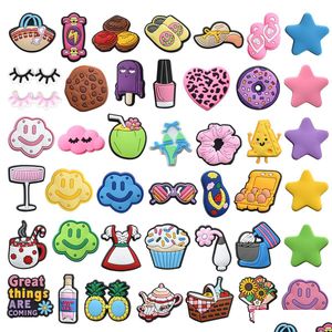 Accesorios de zapateros Accesorios Girls Pretty Charms Mayor Mayholes Childhood Memories Funny Gift Cartoon Pvc Decoración Hebilla de goma suave Dr OT9R4