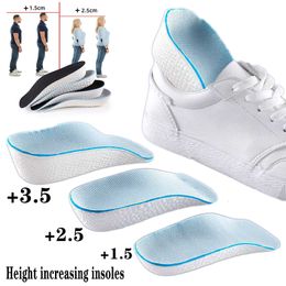 Peças de sapatos Acessórios Palmilhas para aumento de altura Homens Mulheres Pés chatos Suporte de arco Tênis ortopédicos Elevação do calcanhar Espuma de memória Almofadas macias 230421