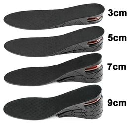 Pièces de chaussures Accessoires Hauteur Augmenter Semelles Air Chaussures Coussin Ascenseurs Inserts Hommes Femmes 3-9cm Semelle Variable Réglable Cut Foot Pad 221125