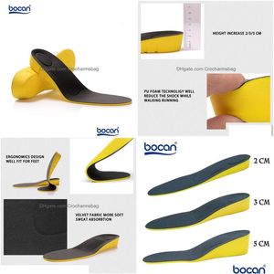 Accesorios de piezas de calzado Aumento de altura Isolas para hombres/mujeres 2/3/5 cm Up Invisiable Arch Support Orthopedic Shock Absorsing Blue/BL DH7J5