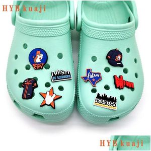 Accessoires de pièces de chaussures Hybkuaji Custom Texas Things Charms Wholesale Shoes Decorations PVC Buckles For Drop Livrot Dhk1w