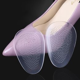 Schoenonderdelen accessoires Insols Ladies High Heel Insool vrouw half pad vermindert wrijving pijn siliconen voorvoet antiskid voetverzorgingsblokken 230817