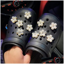 Schoenonderdelen accessoires sieraden bloem charmes kinderen feest speelgoed buckle diy schattig meisje geschenken polsbandjes fit croc pvc xmas rugzak drom dhoo1