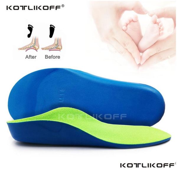 Piezas de calzado Accesorios Kotlikoff Niños S Zapatos ortopédicos Plantillas para pies Soporte de arco de pie plano Productos para niños Inserto de suela 220610 Gota