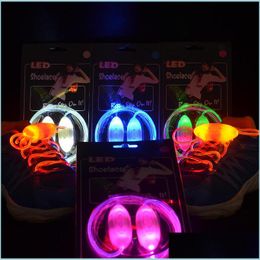 Schoenonderdelen accessoires led licht kanten flitsende vezel optische schoenveters lichtschoenen veters veters mode 3e generatie blisterbox voor p dhwbu