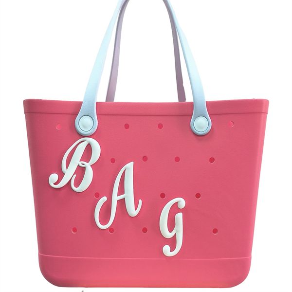 Accesorios de piezas de zapatos Letras Charms para Bogg Bag Letras decorativas Alfabeto 3D Personalizar DIY Rubber Beach Tote Drop Entrega OTFHT