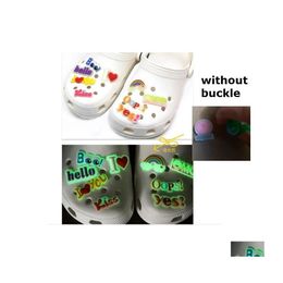 Pièces de chaussures Accessoires Light Cartoon Pvc Flat Back Shoes Charms Action Figure Diy Ornements Fit Bracelets / Clog / Phone Case / Hair Acc Dh9Ew