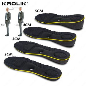 Pièces de chaussures Accessoires Aimant Massage Hauteur Augmenter Semelles Pour Femmes Hommes 2345 Cm Up Invisible Arch Support Orthopédique Augmenter L'ascenseur 230823