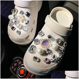 Schoenonderdelen accessoires parel edelsteen diamant charmes fit croc schattige pvc xmas feest rugzak diy kinderen meisje geschenken speelgoedpolspolspolspolsen buckle dr dh4js