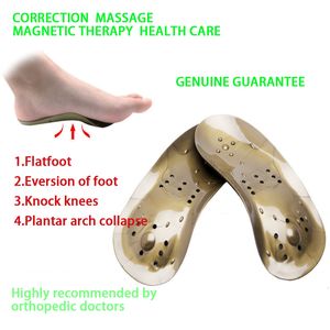 Schoenonderdelen Accessoires Premium ortische gel insolsoles Orthopedische platte voet magnetische therapie Sole Pad Shoes Insert Arch Support Plantaire fasciitis 230311