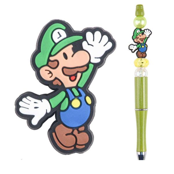 Accessoires de pièces de chaussures vendant des perles focales dessin animé ma rio pour le stylo de livraison de décoration de bouton dh28x