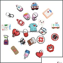 Pièces de chaussures Accessoires Chaussures Cartoon Pvc Charms Boucles Action Figure Fit Bracelets Clog Gardenshoe Bracelet Garçons Filles Dhl3V