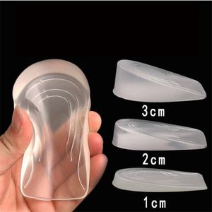 Schoenonderdelen Accessoires Siliconen gel Hoogte Verhoog Insool Heel Hiel Lifting Inserts Schoenvoetverzorging Beschermer Elastische kussen Boogondersteuning Insert voor unisex 230816