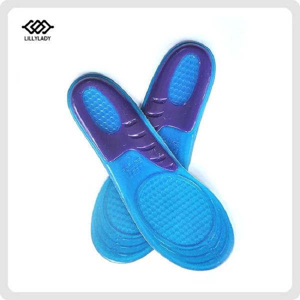 Piezas de zapatos Accesorios Plantillas de gel de silicona para pies Hombre Mujer Zapatos Suela Almohadilla ortopédica Masaje Absorción de impacto Soporte para arco 231019