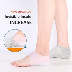 Pièces de chaussures Accessoires Silicone Invisible Hauteur Augmenter Semelle intérieure 15CM 25CM 35CM Ascenseur Mise à niveau Chaussettes souples Chaussures Pad pour Hommes Femmes drop 230311