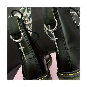 Peças de sapato acessórios cobra espada sapatos encantos bota estilo punk diy entrega gota otqzm