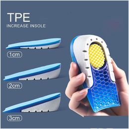 Schoen Onderdelen Accessoires Tpe Verhoogde Binnenzool Hoogte Toename Half Schoenen Pad Mannen Vrouwen Sile Gel Onzichtbare Groeiende Hak 1 3Cm Lift Zolen 22