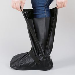 Pièces de chaussures Accessoires Protecteurs de chaussures unisexes imperméables pour les jours de neige pluvieux Moto Scooter Vélo Housse de pluie Couvre-bottes antidérapants 230201