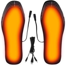 Schoenonderdelen Accessoires USB Verwarmde inlegzolen Elektrische voet opwarming Kussen Voeten Warmer Sock Mat Winter Outdoor Sportverwarming In binnenzool Warm 221125