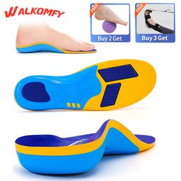 Piezas de zapatos Accesorios Walkomfy Fascitis plantar Alivio del dolor Plantillas ortopédicas para soporte de arco alto Pies planos Dolor de talón para el trabajo Plantillas de zapatos de gel 230725