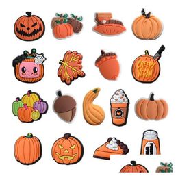 Accessoires voor schoenonderdelen Groothandel Hallowmas Pvc Schoenbedels Decoraties Skl Pompoen Halloween Klomp voor kinderen Drop Delivery Schoenen Acces Dhsxy