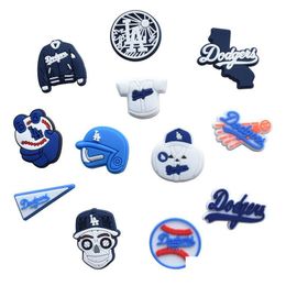 Accessoires de pièces de chaussures, vente en gros, breloques de décoration de baseball en PVC pour sabots, chaussures de livraison directe Dhehz