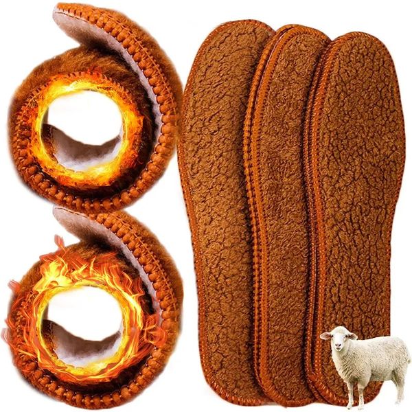 Piezas de zapatos Accesorios Plantillas de lana de alpaca de invierno Felpa suave Cálido Espesar Plantilla térmica para pies para mujeres Hombres Botas de nieve transpirables Zapatos Almohadillas térmicas 231025