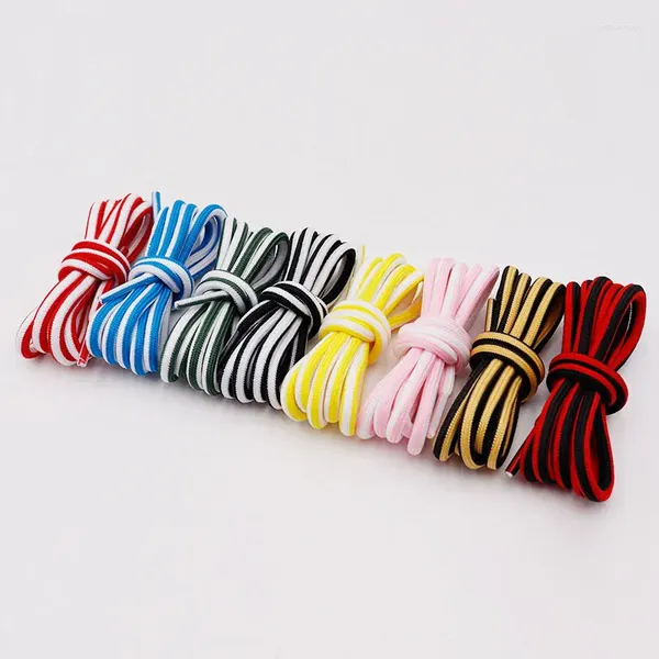 Pièces de chaussures Coolstring Shoelace Vêtements 5 mm Double Couleurs Round Type Rope Trendy Sneaker Fashion Tape Couple de Bracelet Signification En dentelle