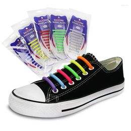 Parties de chaussures élastiques en silicone shoelace semi-cercle shoelaces baskets sans cravate pour hommes lacets lacets en caoutchouc zapatillas