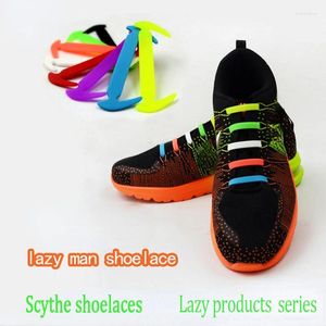 Schoenonderdelen Elastische waterdichte siliconenveters No-Tie Fashion Trend Sikkelvormige volwassenen en kinderen Rubber Quick Shoelace