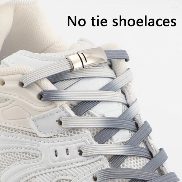 Pièces de chaussures Gradient Lock magnétique Shoelaces Sneakers élastiques lacets sans crava