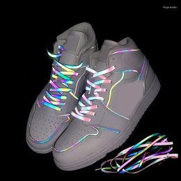 Schoenonderdelen holografische reflecterende schoenveters dubbelzijdige hoog-heldere platte schoenen veters snuifjes snaren