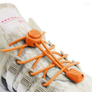Pièces de chaussures Lacet Lacets Round Tennis sans liens Adult Kids Sneakers Elastic Shoelaces Bands Rubbers For Shoes Accessoires 1pair
