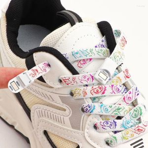 Pièces de chaussures Slebelaces magnétiques Lock Metal Lacet élastique sans liens pratiques pour les baskets Pas de lits obligés chaussures en dentelle unisexe 1 paire