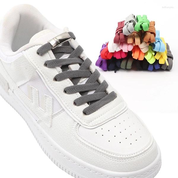 Pièces de chaussures Pas de listes lacets Lock magnétique Lockais pour baskets sans liens Shoelace Flats Elastic Shoes Kids Adulte Shoestrings