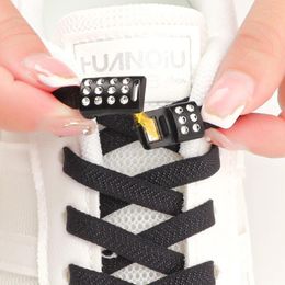 Schoenonderdelen geen stropdas schoenveters diamant magnetische slot veters zonder banden elastiek voor sneakers platte schoenvat geschikte volwassen kinderen