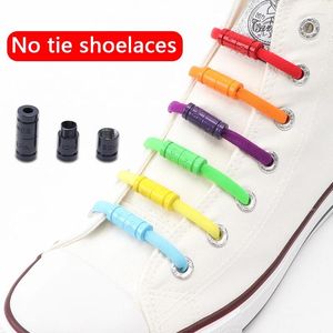 Pièces de chaussures semi-cercle sans lie lacets Shoelaces for Sneakers Nice Metal Lock Elastic Shoelace sans lier les femmes