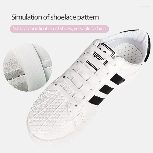 Piezas de zapatos Silicona Shoelaces elásticas especiales sin corbata Shoestrings para niños zapatillas para adultos con cordones de goma de goma Lazy Shoelace