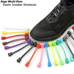 Pièces de chaussures Étirement de serrure en dentelle 19 couleurs Une paire de lacets de verrouillage lacets élastiques shoestrings en cours d'exécution / jogging / triathlon