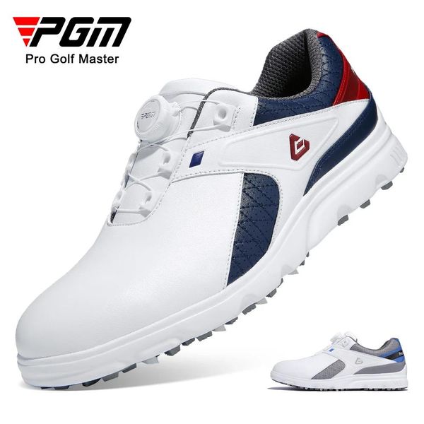 Zapato PGM Golf para hombre, zapatos con cordones, zapatos deportivos transpirables de verano, zapatos de Golf, clavos antideslizantes impermeables